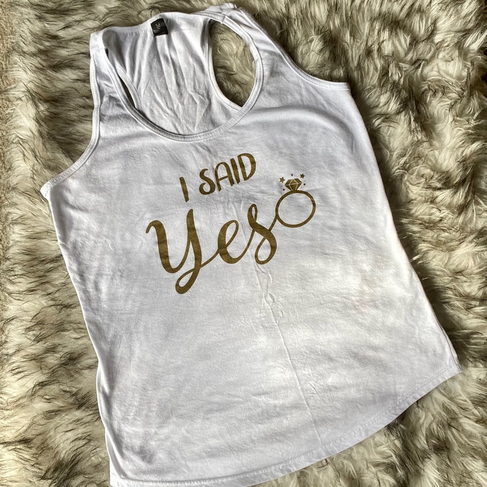 Bridal “I Said Yes” Tank Top